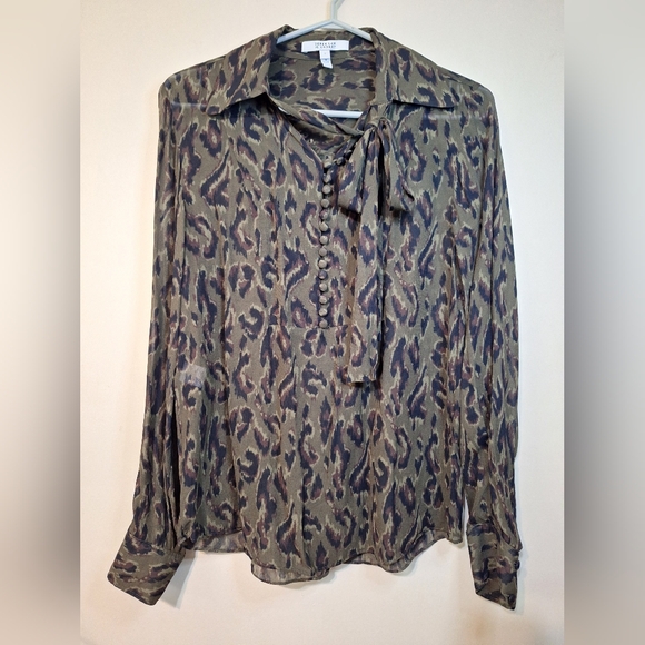 Derek Lam 10 Crosby size 2 Irene Button-Down Blouse with Neck Tie - Picture 4 of 9